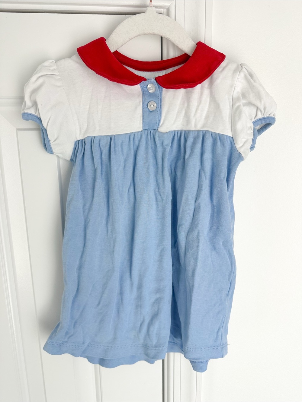 Little English red white blue dress 3T